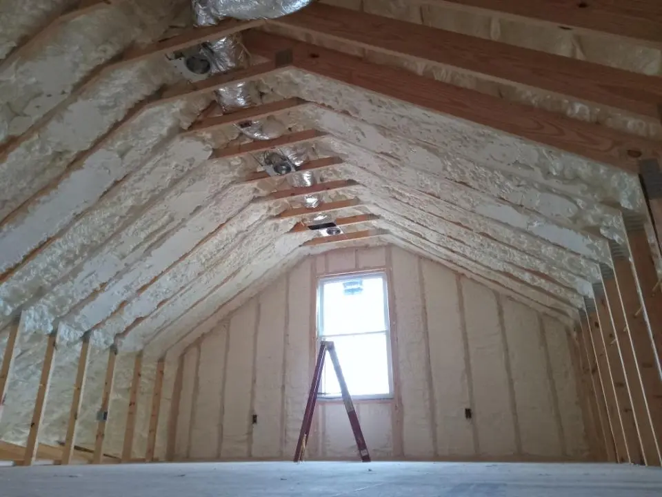 Spray foam roofing application for Crawl Space Insulation project in Mount Zion
